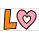 Pink and Orange Heart Luggage Tags Image 3 of 3